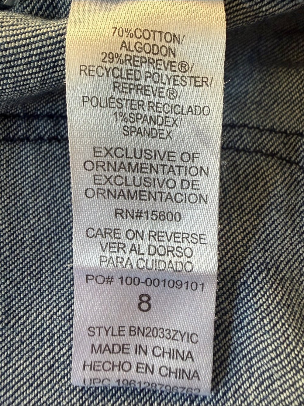 Democracy Jeans Ab Solution Technology Cropped Medium Wash Frayed Hem Size 8 - Picture 8 of 8